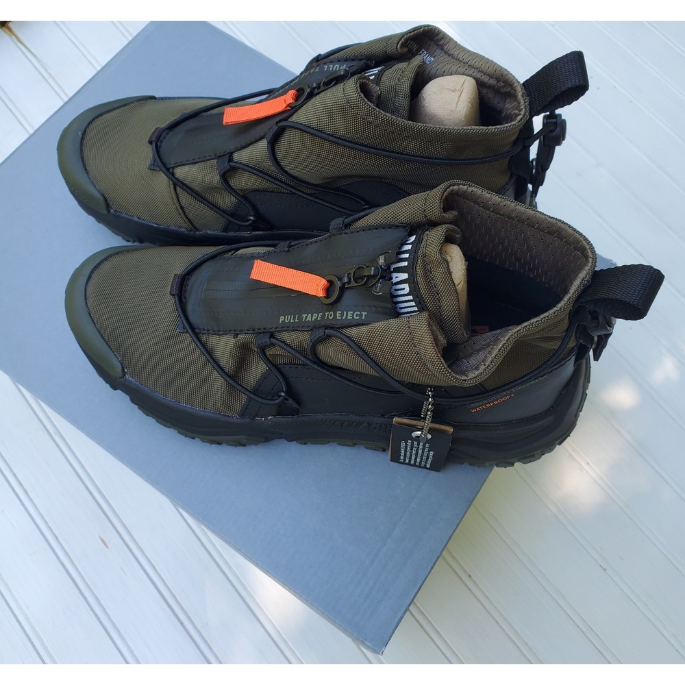 Palladium Off-Grid Hi Zip WP+ Olive Night Waterproof Boots NIB Womens 7.5 Hike